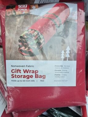 Red Gift Wrap Storage Bag - Nonwoven Fabric